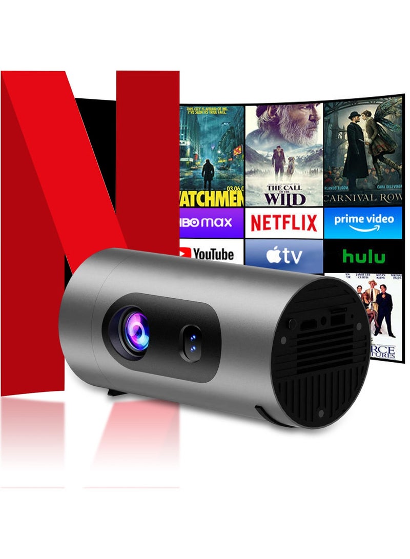 بلو فاير مشروع ذكي بنظام أندرويد 13، سطوع 400 لومن ANSI | تركيز تلقائي وتصحيح ميل | دقة أصلية 1080P كاملة الدقة ويدعم 4K | واي فاي 6 ومعالج رباعي النواة | مشروع محمول لسينما المنزل والألعاب للاستخدام الداخلي والخارجي - Image 2